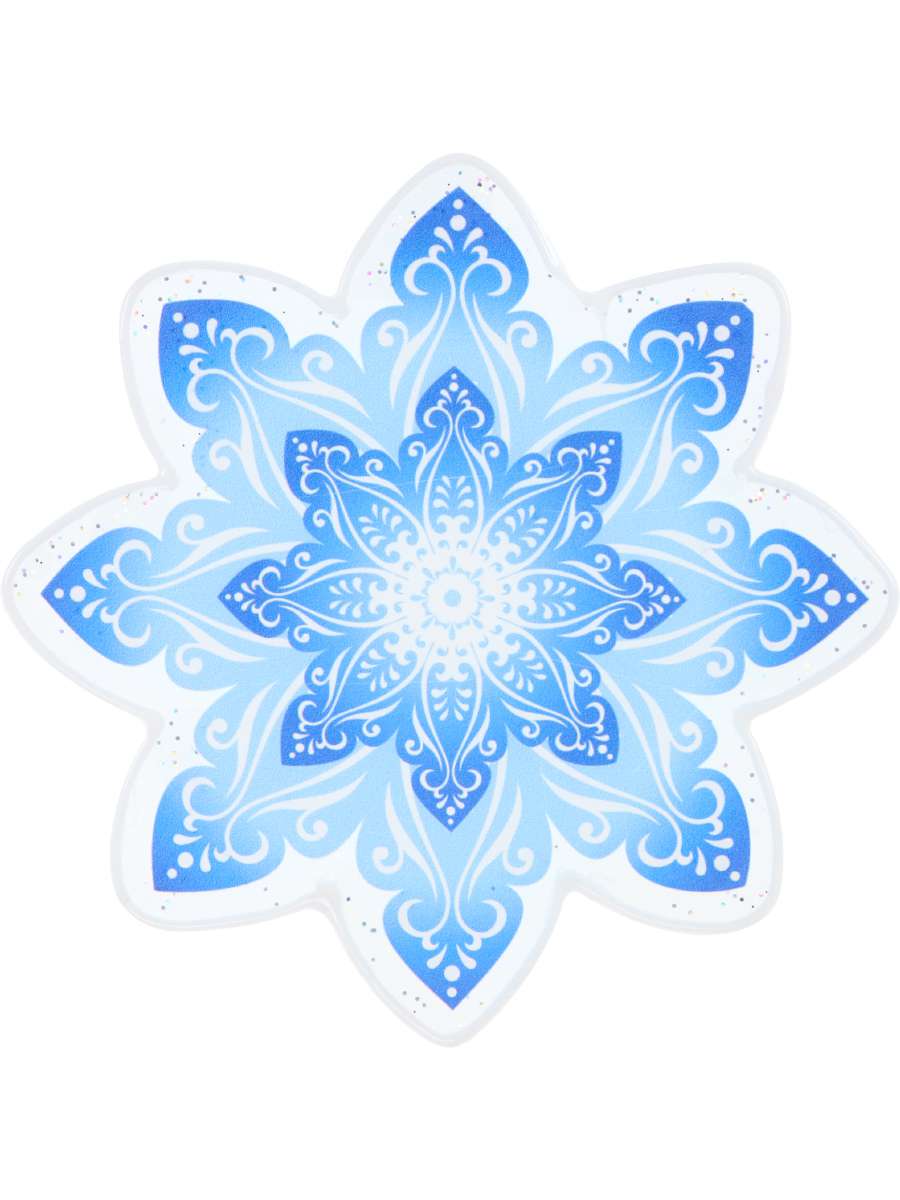 Силиконовая новогодняя наклейка НУ-6613 Потрясающая снежинка 15х15см Миленд