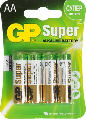 Батар GP Super LR06 BL4 на блистере