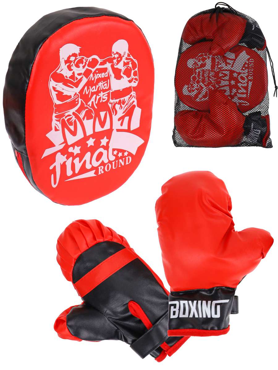 Набор бокса Y24652006 Спортсмен Лапа 24см с перчатками в сетке