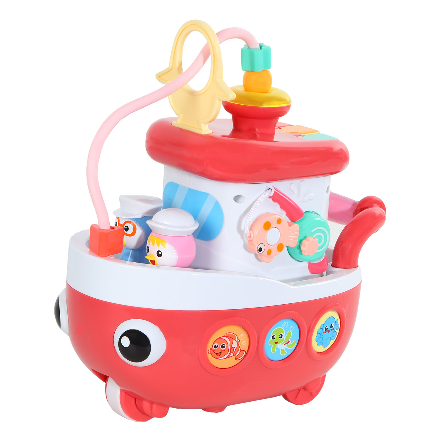 Развивающая игрушка JB0333413 Кораблик 29 звуков, стихов и потешек красный TM Smart Baby