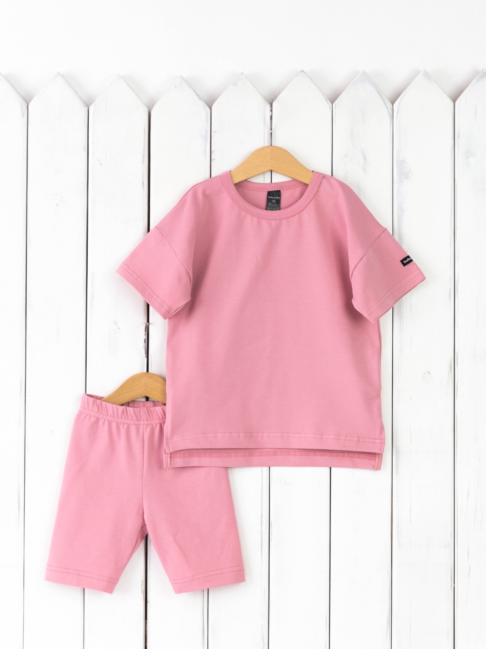КД416/9-К Комплект детский р.122 футболка+легинсы/розовый зефир Бэби Бум