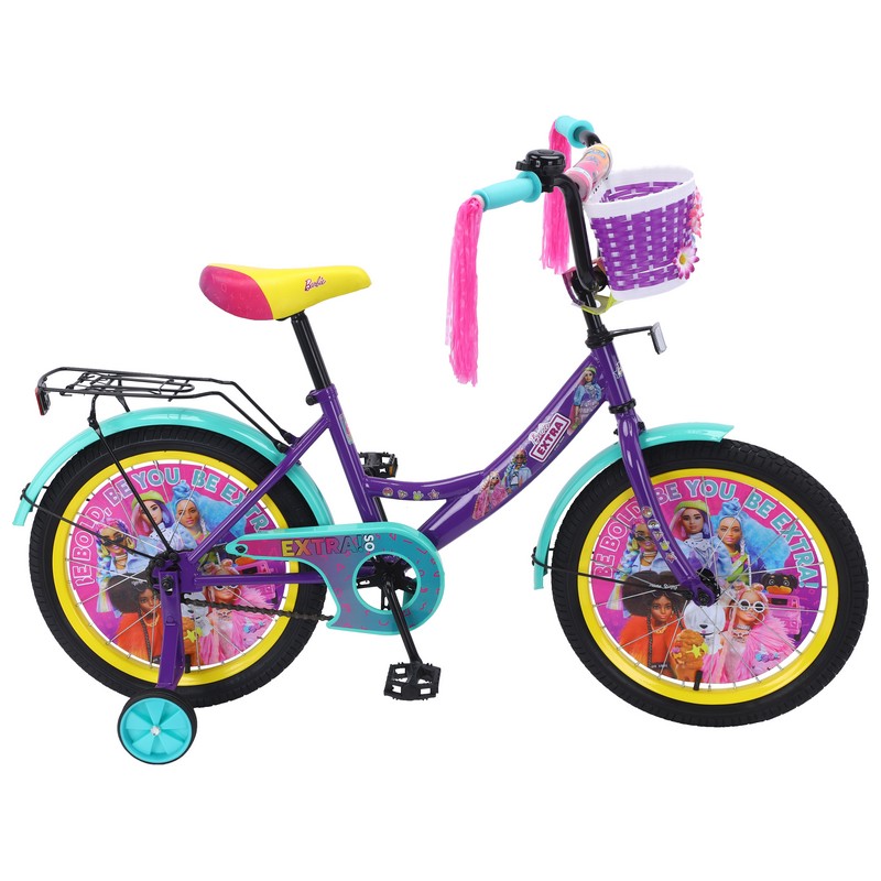 Велосипед 18 Барби ST18068-A extra a-тип фиолетовый с бирюзовым