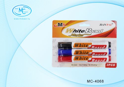 Набор маркеров МС-4068-3 для доски 3 цвета - Нижнекамск 