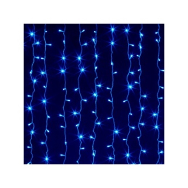 Электрическая гирлянда 076 "Дождь" синий свет LED размер 2,5*2,5м (улица) - Уральск 