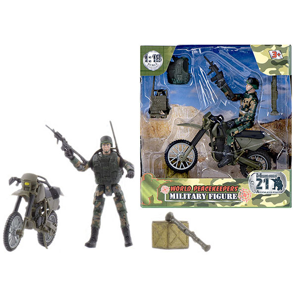 World Peacekeepers MC77014 Игровой набор WP. Мотоциклетные войска 1:18, 1 фигурка - Магнитогорск 