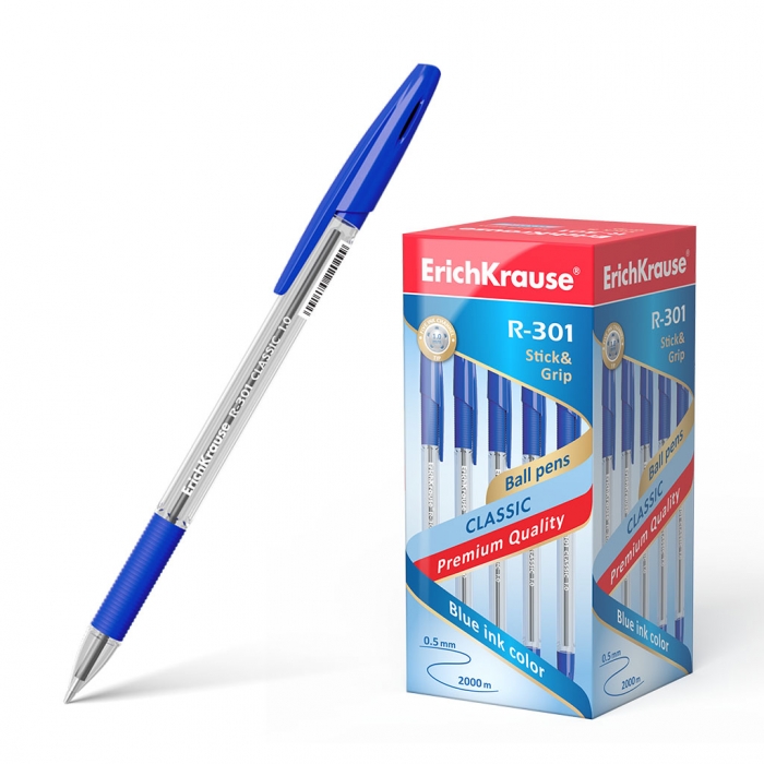 Ручка R-301 Classik Matic&Grip шариковая синяя 46759 Erich Krause - Екатеринбург 