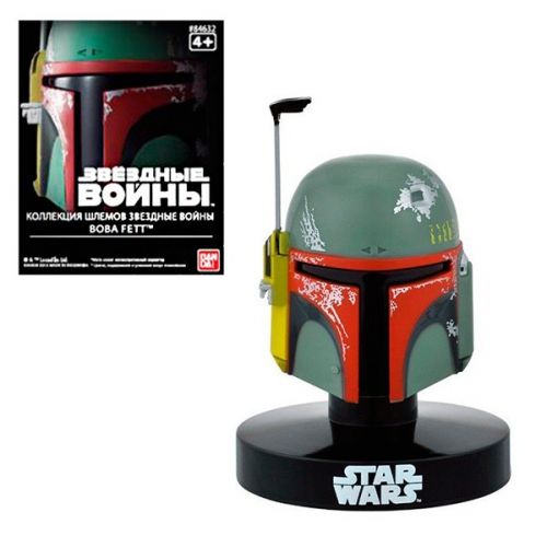 Star Wars Bandai 84632 Звездные Войны Шлем на подставке Боба Фетт 6,5 см - Пермь 