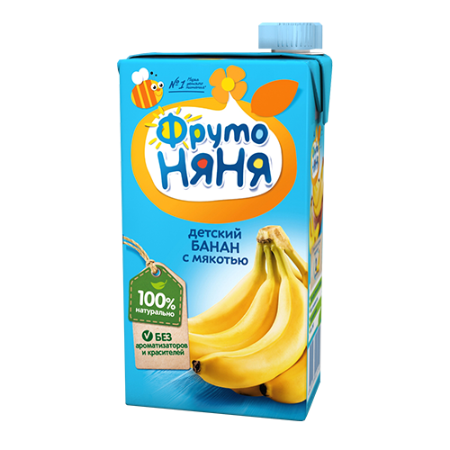 Фрутоняня Нектар Р055012 банан с мякотью 3+ 0,5л гр - Йошкар-Ола 