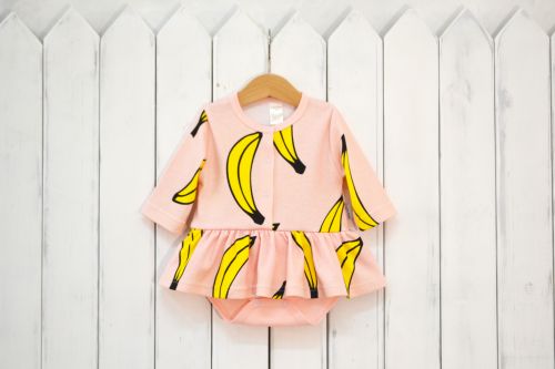 Б65/7-И Боди-платье р.80 "Bananamama" (цвет розовый) Бэби Бум - Пермь 