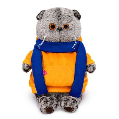 Мягкая игрушка Ks19-208 Басик в толстовке с шарфом Кот ТМ Budibasa - Санкт-Петербург 