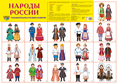 Демонстрационный плакат 2175-3 Народы России А2 Супер - Набережные Челны 