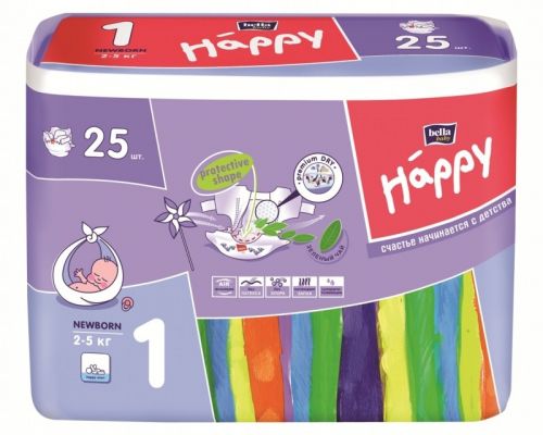 Подгузники для детей "bella baby Happy" Newborn по 25 шт. - Саранск 