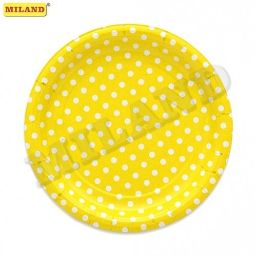 Тарелка бумажная "Yellow Pin Up" СП-9696 (17см, 6шт) Миленд