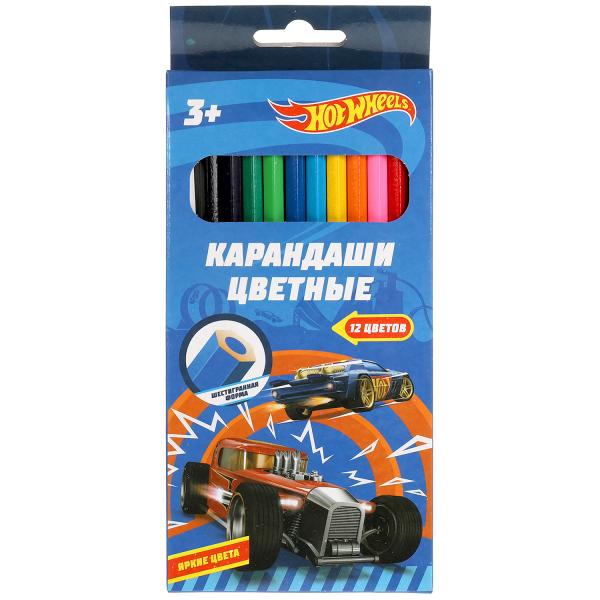 Карандаши цветные 12цв CPH12-55402-HW Hot Wheels ТМ Умка - Москва 