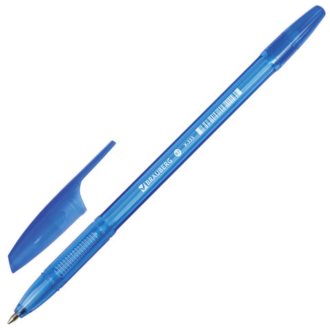 Ручка синяя X-333 узел 0,7мм линия письма 0,35мм Brauberg - Саранск 