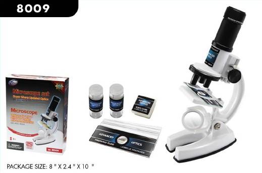 Набор 8009 для опытов с микроскопом 25предмета белый - Нижнекамск 