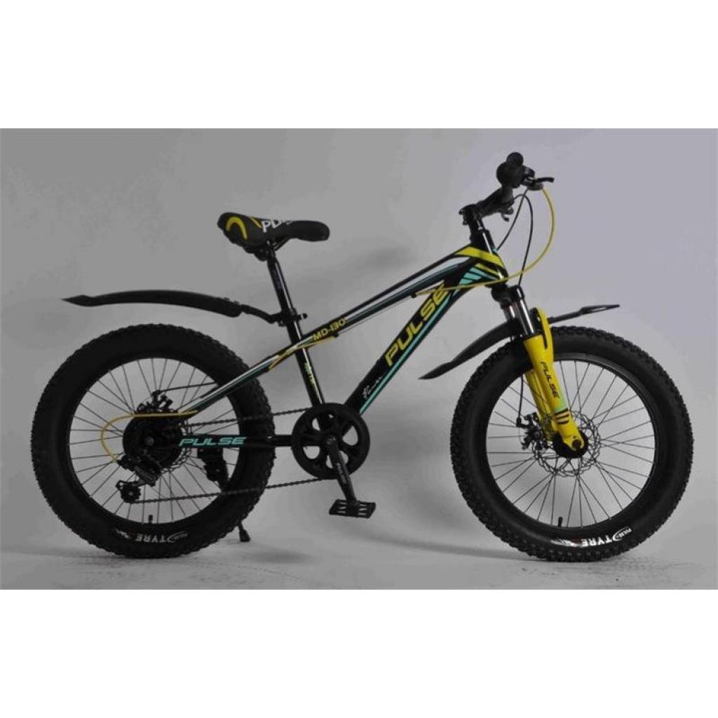 Велосипед Пульс P-MD230-3 ФЭТ (24 21ск, сталь) черно/мятный/желтый - Елабуга 