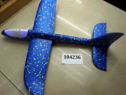 Самолет-планер 104236 светится пенопласт 48см 5 цветов - Омск 