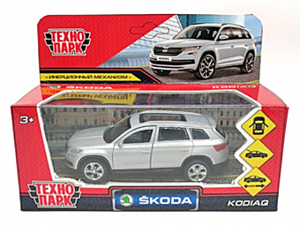 Модель KODIAQ-12FIL-SR металл SKODA KODIAQ матовый серый 12см ТМ Технопарк - Бугульма 