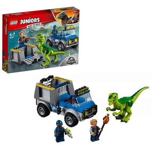Lego Juniors 10757 Конструктор Лего Jurassic World Грузовик спасателей для перевозки раптора - Киров 