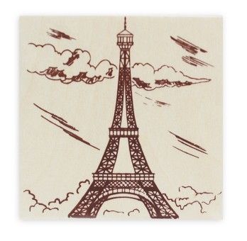 Заготовка "Париж" деревянная для выжигания НР-8359 15х15 см Рыжий кот - Уфа 