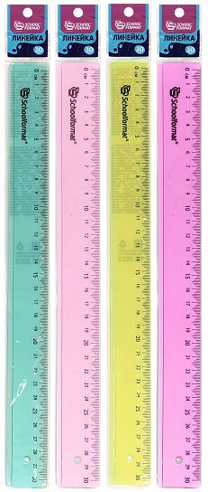 Линейка ЛИ-ПА30 пластик тонированный 30см Schoolformat 239641 - Бугульма 