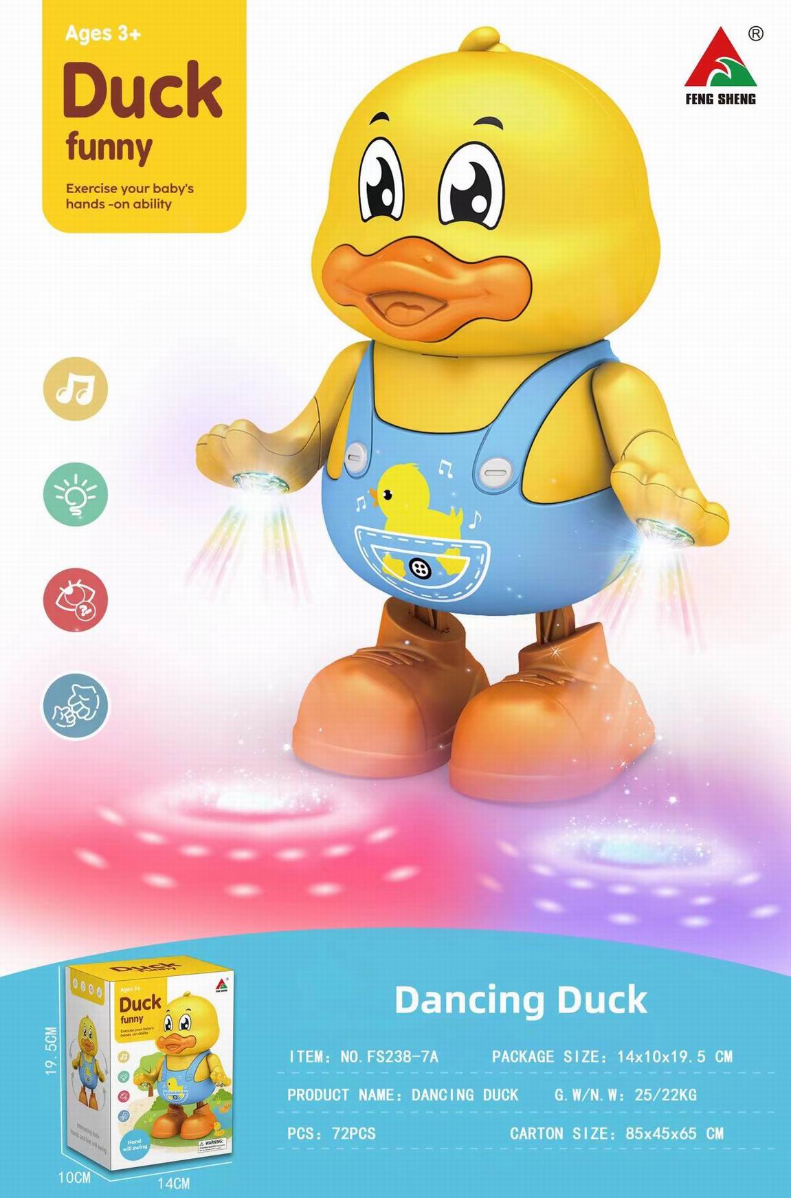 Игрушка FS238-7A Уточка со светом и звуком - Елабуга 