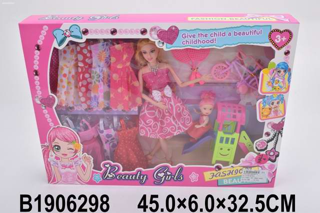 Кукла 058-3DX с набором платьев в коробке - Томск 
