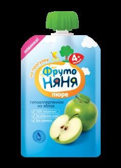 Пюре 90г Яблочное натуральное  4+ дой-пакет Фрутоняня - Йошкар-Ола 