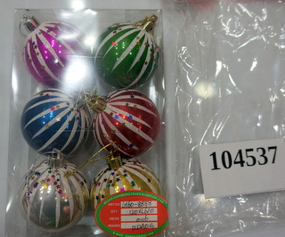Набор 6 шаров 104537 6см в пакете 504356 - Омск 