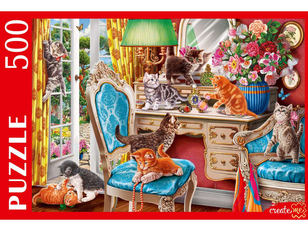 Пазл 500эл Котята в спальне Ф500-7133 Рыжий кот - Набережные Челны 