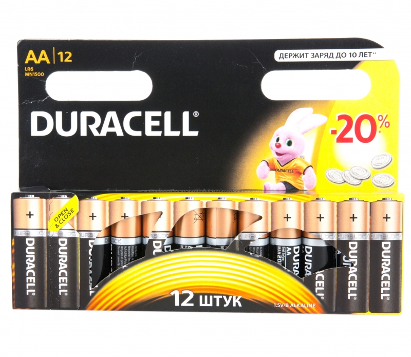 Батарейка Duracell Basic R6 (поштучно) 12xBL 5014447 - Чебоксары 