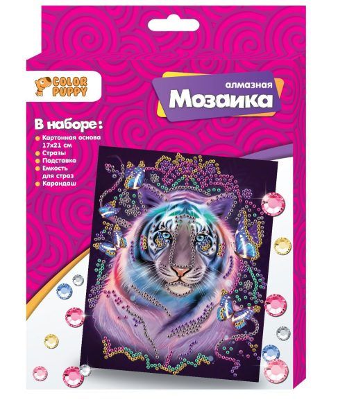 Алмазная мозаика 95422 "Тигр" 17*21см - Москва 