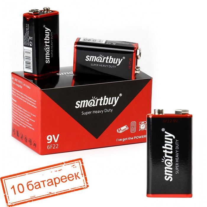 Батарейка SmartBuy 6А22 б/б SBBZ-9V01S - Елабуга 