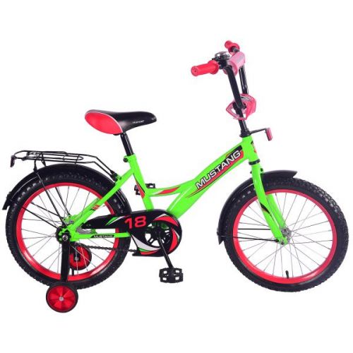 Велосипед 18 детский ST18023-GW салатовый с красным ТМ «MUSTANG - Заинск 
