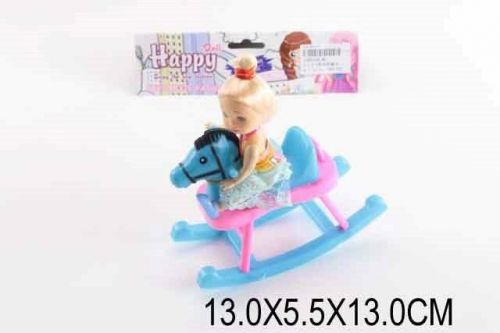 Кукла М1 на лошадке-качалке в пакете 243392