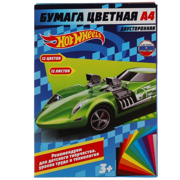 Бумага 12цв 12л CPD12-55324-HW цветная Hot Wheels ТМ Умка - Ульяновск 