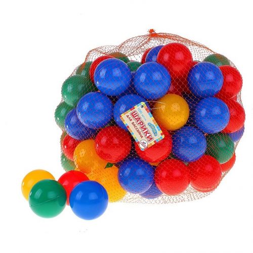 Шарики для сухого бассейна 00100 в сетке 100 шариков  - Пенза 