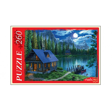 Пазл 260эл "Дом и озеро в лунном свете"  МГ260-4016  Рыжий кот - Чебоксары 