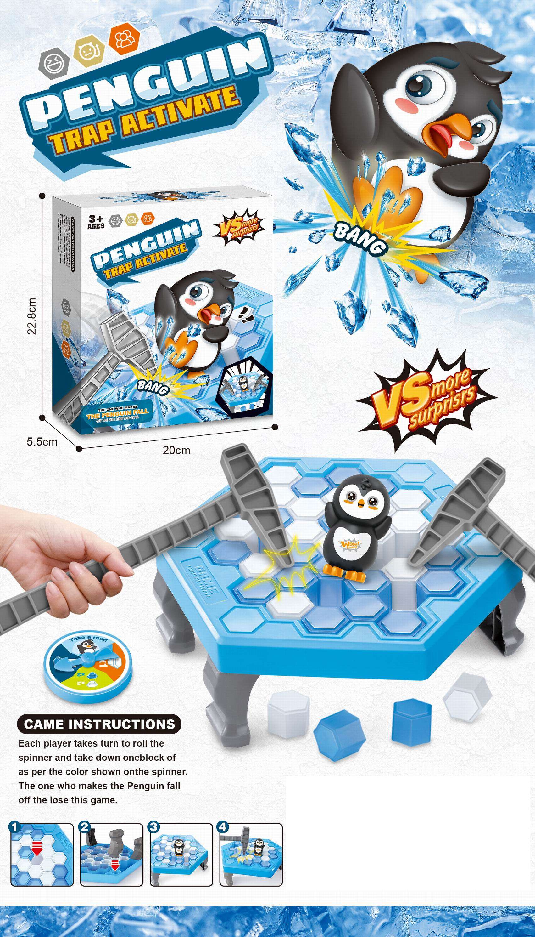 Настольная игра 555-8 Пингвин на льдине в коробке - Саранск 