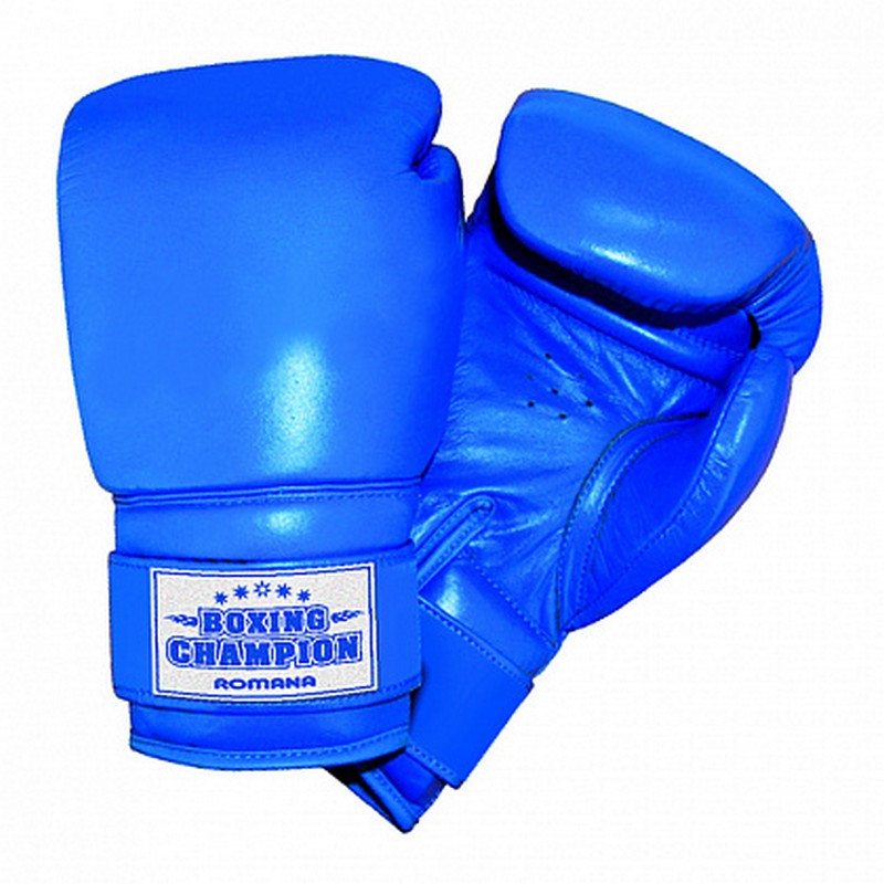 Перчатки боксерские 7-10лет МФ-МК-01.70.04 (темно-синий) 6 унций Романа