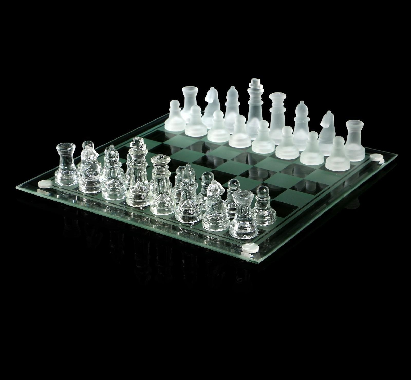 Шахматы 522818 стеклянная доска 24х24см прозрачная - Ижевск 