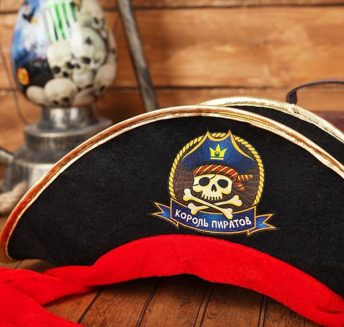 Шляпа пиратская 2226397 Король пиратов детская фетр - Уральск 