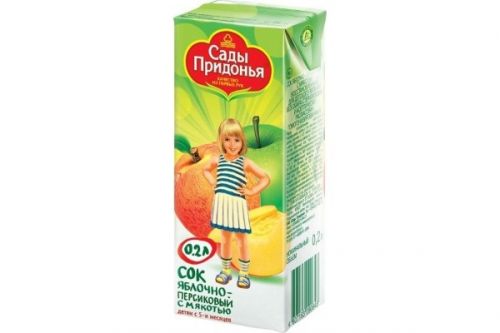 Сок 200 ябл/персик сах 5мес Сады Придонья = - Екатеринбург 