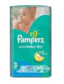 PAMPERS 40716 Подгузники Active Baby-Dry Midi (4-9 кг) Микро Упаковка 10 10%