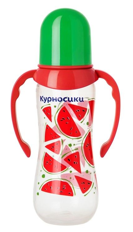 Бутылка 11049 Фрукты 250мл ручки 2 силиконовые соски 6+ - Ульяновск 