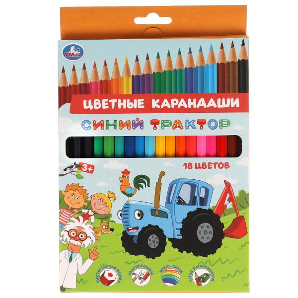 Карандаши цветные 18цв CPH18-52087-STR Синий трактор ТМ Умка - Ульяновск 