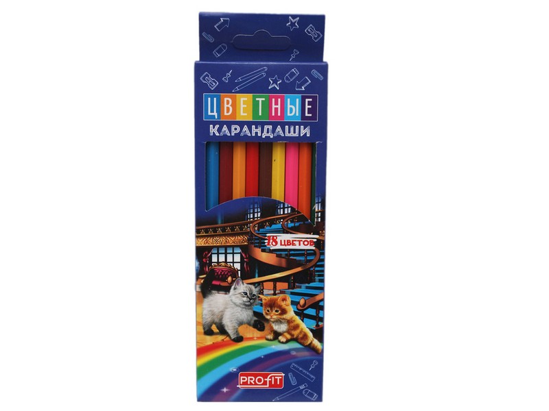 Карандаши КЦ-3642 Красивые котята 18шт TM Profit Проф-Пресс - Саратов 