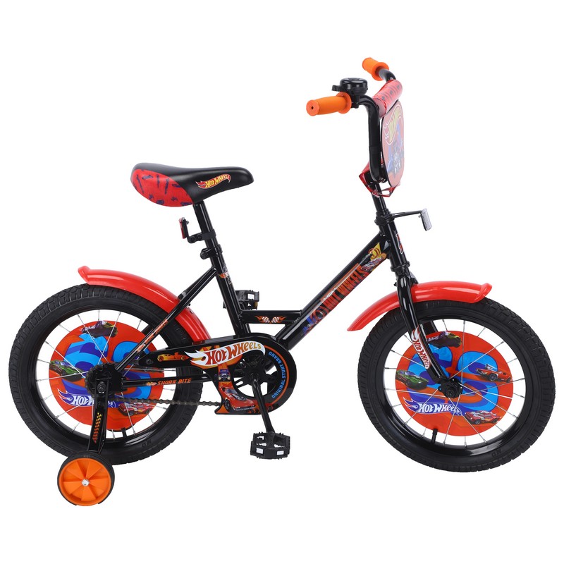 Велосипед 16 ST16107-GT детский Хот Вилс gw-тип звонок черный с красным - Магнитогорск 
