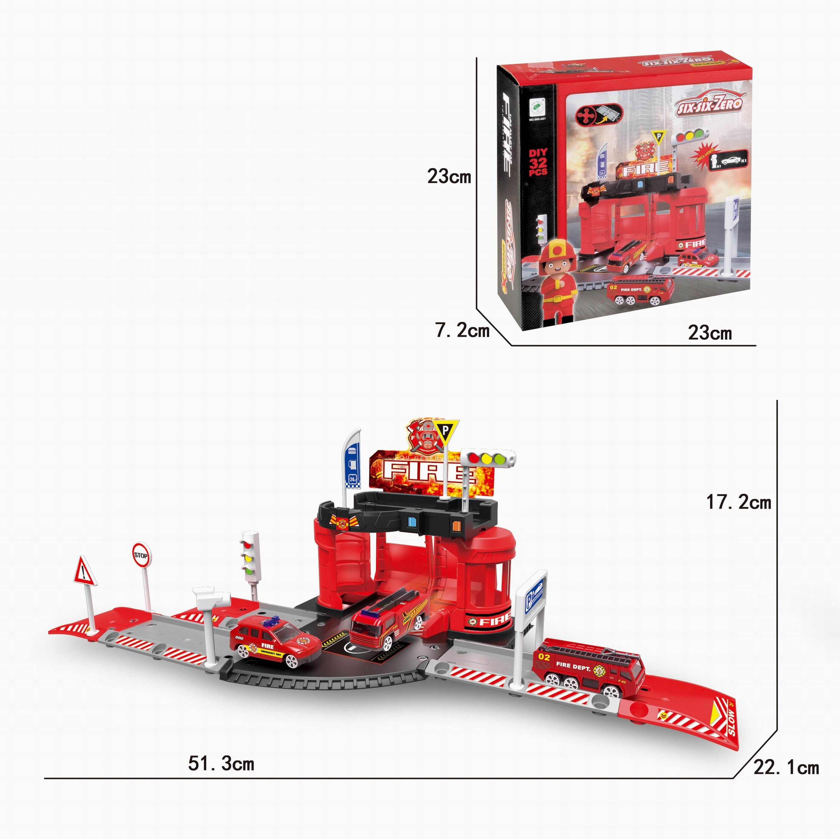 Парковка 660-А81 пожарная служба 32 предмета в коробке